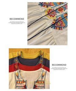 マキシ | ロングワンピース  レディース 夏 秋 夏秋 リゾート ロング ワンピ 長袖 大人 白 黄色 青 赤 四色展開 がーりー 刺繍 レトロ風 かわいい おしゃれ きれいめ 上品