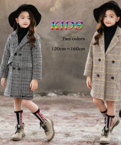 (子供)その他 | 新品 中学生 お出かけ 秋冬 キッズ 長袖 カジュアル 暖かい チェックコート 子供服 裏地付き 可愛い おしゃれ 女の子