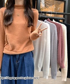 ニット・セーター | カットソー ニット レディース ハイネック 長袖 秋冬 春 トップス スリム ストレッチ インナー 無地 長袖ニット 長袖カットソー 着痩せ 通学通勤 プルオーバー