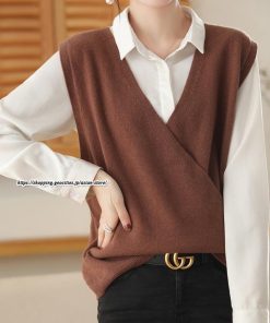 ベスト | ニットニット 2way 羽織り レディース セーター ジレ ノースリーブ 秋物 Vネック 羽織る エレガント トップス 20代 ライトアウター カワイイ