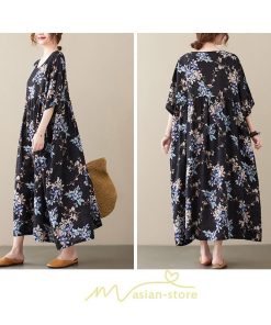 マキシ | マキシワンピース レディース リゾートワンピース 半袖 マキシワンピース ロングワンピース 春夏 黒 旅行用 着痩せ 丸首 体型カバー サイドポケット ぽっちゃり