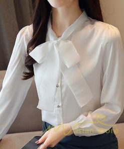 在庫ある | 短納期ブラウスレディースシャツ シフォンブラウス ビジネスカジュアルシャツトップス オフィスブラウス フォーマルシャツ 薄手 春夏衣装 リボン 通学通勤