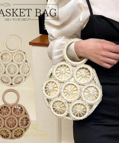 さいふ　バッグ | カゴバッグ バック 籠 夏 手編み レディース ハンドメイド トートバッグ ナチュラル かごバッグ 夏 サマーバッグ 2022新作 軽い オシャレ 可愛い 女の子