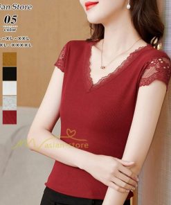 ｔシャツ・カットソー | Ｔシャツ レディース きれいめ 40代 春夏 上品 半袖Tシャツ ブラウス 白トップス オシャレ 韓国風 ママ 20代30代40代50代 フェミニン カットソー レース付き