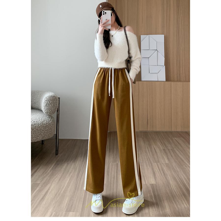 チノ・テーパード・ジョガー・スキニーパン | スウェットパンツ レディース コーデ ボトムス ワイドパンツ 美脚 ハイウェスト スリム 着痩せ ロング 送料無料 サイドライン お出かけ 部屋着 美脚 脚長