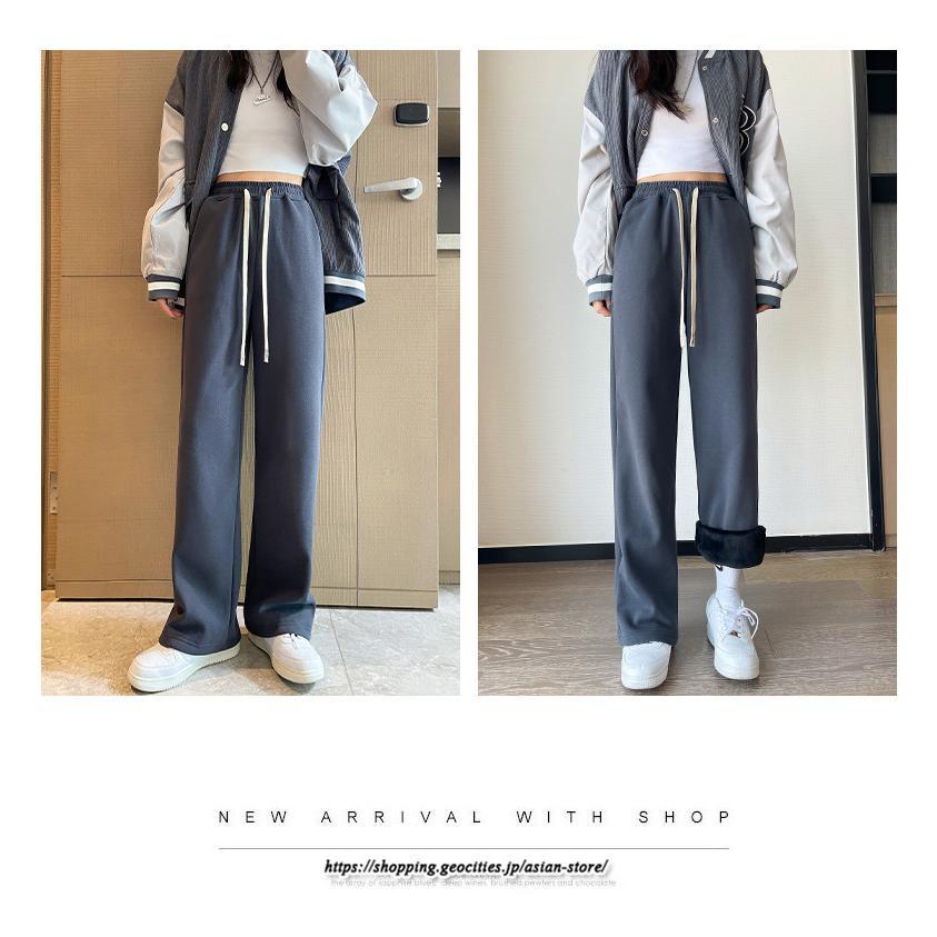 ワイドパンツ | スウェットパンツ レディース パンツ 裏起毛 ズボン ロングパンツ 秋 冬 カジュアル 無地 ウエストゴム 楽ちん ルームウェア シンプル 綿 コットン 動きやすい