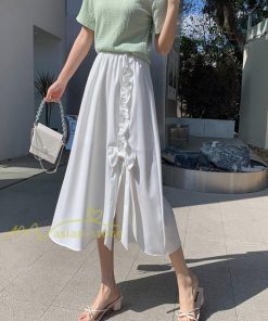 スカート | フレア ロング春物 レディース 春夏 リボン付き 蝶結び ウエストゴム 20代30代40代 通勤通学 カジュアル お出かけ 夏物 上品 着痩せ 着回し