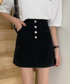 タイトスカート | ハイウエスト デニムスカート 着やせ レディース 韓国風 ミニスカート カジュアル 台形スカート おしゃれ【ネコ
