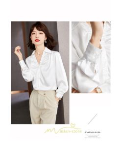 シャツ・ブラウス | ブラウス シャツ レディース トップス フォーマル ｖネック オフィス カジュアル 長袖 あったか 入学式 入園式 卒業式 卒園式 結婚式 母 冬 秋 春 通勤 ママ