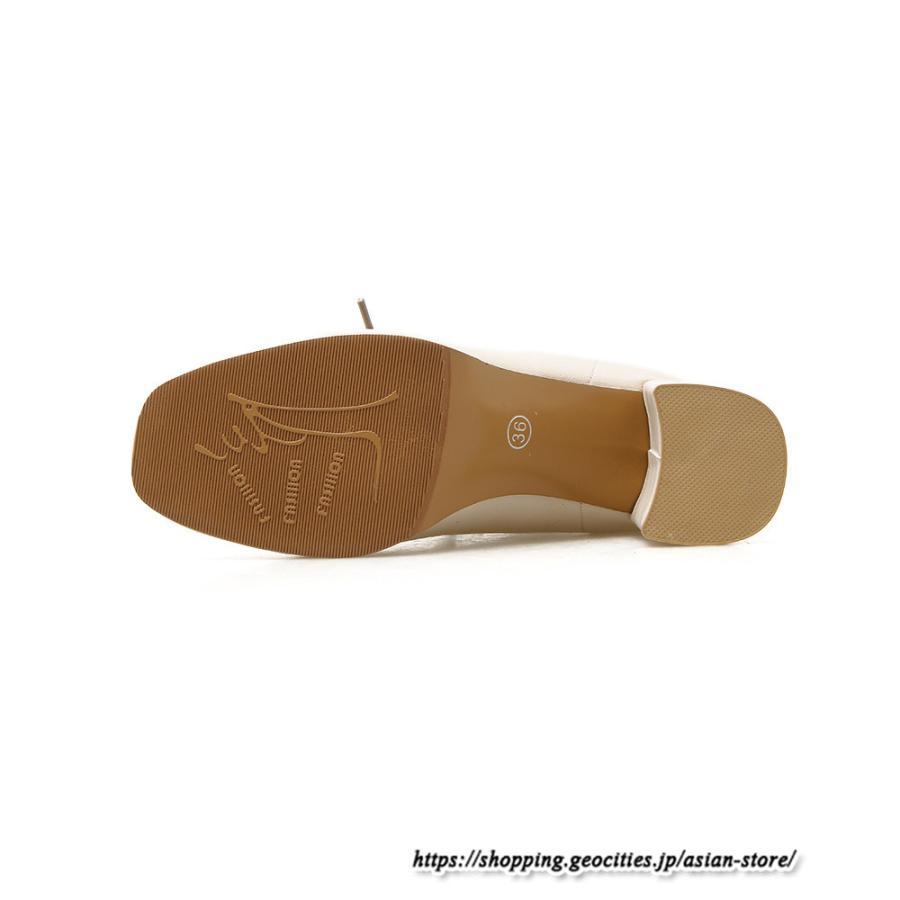 ショートブーツ | レディース 裏起毛なし 裏起毛あり スクエアトゥ ブーツ チャンキーヒール 太ヒール シューズ ハイヒール レースアップ 後ろファスナー 靴