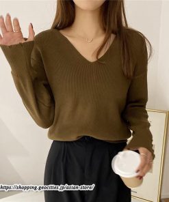 ニット・セーター | カットソー ニット レディース リブニット 長袖 秋冬 春 トップス スリム ストレッチ インナー 無地 長袖カットソー 長袖ニット 通学通勤 プルオーバー 着痩せ