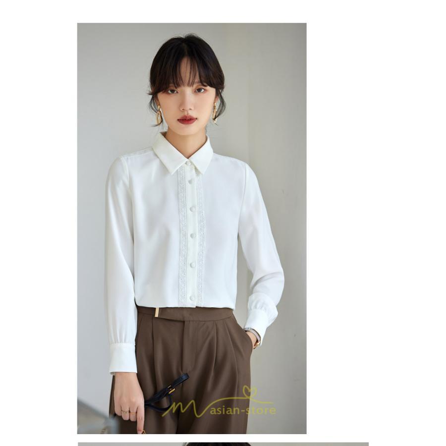シャツ・ブラウス | ブラウス レディース 長袖 50代 白 シャツ ゆったり トップス きれいめ フォーマル 上品 フェミニン 青 高品質 40代 OL 通勤 フォーマル 20代 30代