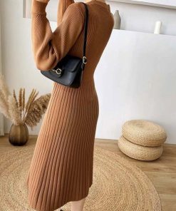 ワンピース | リブニット レディース 秋冬