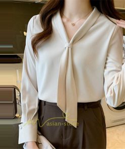 シャツ・ブラウス | ブラウス レディース きれいめ 40代 春夏秋新作 オシャレブラウス シフォンシャツ リボンネック 長袖トップス ブラウス 大人 ゆったり シャツ30代 50代 通勤