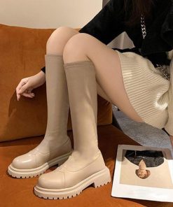 ニーハイブーツ | ロングブーツ レディース 厚底ブーツ韓国