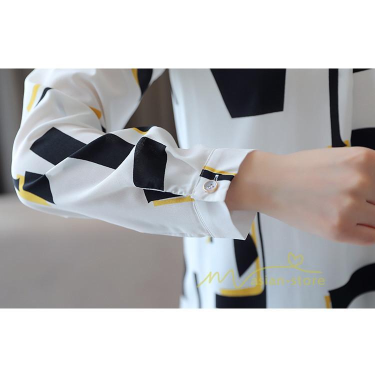 在庫ある | 短納期ブラウスレディースシャツ シフォンブラウス ビジネスカジュアルシャツトップス オフィスブラウス フォーマルシャツ 薄手 通学通勤 プリント 春夏衣装