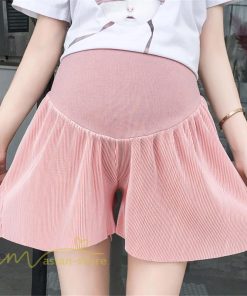 ショートパンツ | マタニティパンツ 妊婦 産前 レディース 着痩せ パンツ ショート丈 無地 夏 新作 サマー おしゃれ サマーパンツ 上品 ゆったり きれいめ ウエスト調整 日常感