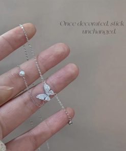 ネックレス | 蝶々チェーンネックレスレディース可愛い