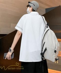 Tシャツ | ポロシャツ シャツ メンズ 薄手 夏新作 カジュアル 無地 トップス サマーシャツ カットソー おしゃれ ゆったり ギフト 大きいサイズ プレゼント 黒 白