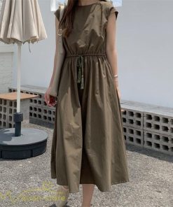 マキシ | 夏ワンピース 半袖 涼感 フレアワンピース 可愛い ロングワンピース ミモレ丈 大人 30代40代 オフィス お出かけ スリム 裏地付き リネン フェミニン 無地