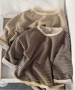 衣装 服 | 子供服服 子ども服 こども服 キッズ服 Tシャツ 長袖 女の子 男の子 ガールズ ボーイズ ジュニア キッズ 冬 秋 子ども ボーダー柄 かわいい 上質