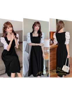 ミディアム | ワンピース レディース きれいめ フォーマルワンピース 結婚式 ドレス 二次会 膝丈ワンピース 40代 カジュアル ナチュラル お出かけ レトロ風 韓国ファッション