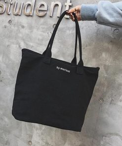 ハンドバッグ | カジュアル ファスナー付き トートバッグ キャンバス レディースバッグ 鞄 ロゴ