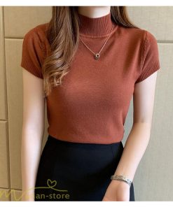 送料無料SALE | サマーニット レディース 半袖 トップス ストレッチ 無地 スリム ニット 可愛い セクシー 柔らか 大人 オフィス 洗えるニット 黒 夏服 夏物 女っぽい 白 OL