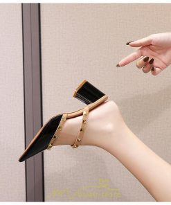 パンプス | サンダル レディース ストラップ ハイヒール 太めヒール 痛くない 6cmヒール 脱げない ブラック 黒 20.5-25cm ベージュ 小さいサイズ 美脚