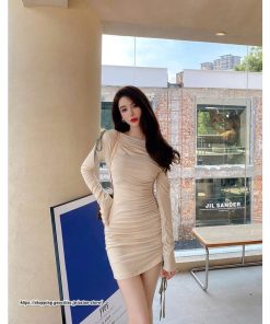 タイト | セクシーワンピース 二次会ワンピース 上品 高級感 ワンピース 長袖 タイトワンピース スリム 美ライン フォーマル オフィス お呼ばれワンピース 結婚式 通勤