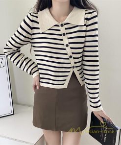 ｔシャツ・カットソー | カットソー レディース トップス Tシャツ 長袖 秋 春 インナー 秋 秋服 ロングスリーブ 綿混 ニットソー ボーダー 長袖tシャツ 長袖カットソー 秋コーデ