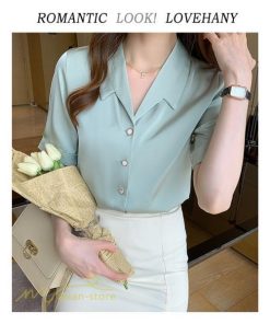シャツ・ブラウス | シャツ Tシャツ ブラウス レディース 無地 半袖 春 夏 トップス 秋 Vネック フォーマル オフィス 可愛い おしゃれ カジュアル サマー トップス 秋 半袖シャツ