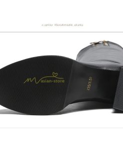 ロングブーツ | ブーツ ヒール カジュアル レディース 靴 シューズ お出かけ 秋冬 ロング丈ブーツ ジョッキーブーツ 太ヒール 黒靴 大人 美脚 春秋冬