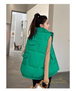 ベスト | ダウンレディース スタンドネック 中綿ノースリーブ ダウン シンプル 秋冬コーデ 50代 40代 新作 中綿 30代 20代 冬服 大きいサイズ ポケット