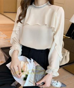 シャツ・ブラウス | ハイネック カフス オフィスカジュアル オケージョン シンプル レディース 春 韓国 ファッション 立ち襟 カジュアル エレガント 通勤OL 優雅 オシャレ 上品 細身