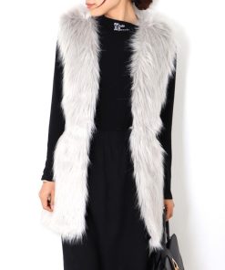 ベスト | チョッキ ジレ 毛皮 アウター レディース 秋冬 ファ レディース ファー 前開き