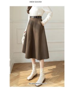 スカート | ロング レディース ロングフレア冬 ミモレ丈 暖かい ボトムス ロング丈 膝下 30代 40代 50代 通勤 ラシャ 暖か 通学 2022年秋冬