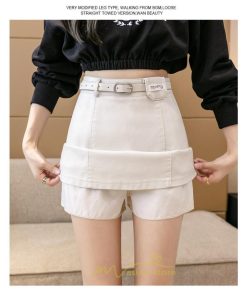 スカート | ミニレディース レザー ハイウエスト フェイクレザー ミニ丈 ショート セクシー Aライン ベルト付き 可愛い お出かけ 二次会 キレイめ　 女子会 デート