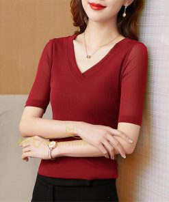 tシャツ・カットソー | Tシャツ レディース カジュアル Vネック おしゃれ 女性用 シンプル 無地 20代30代40代50代 カシュクール インナー フェミニン 上品 お出かけ 着痩せ カジュアル