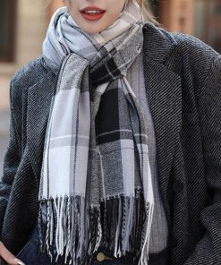 マフラー | 大判チェック柄 秋冬レディース