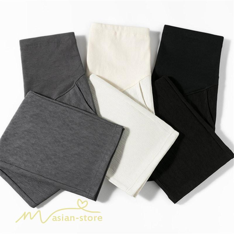 パンツ レギンス | マタニティパンツ ワイドパンツ 着痩せ パンツ マタニティウェア 妊婦服 おしゃれ 無地 カジュアル リブ きれいめ ウエスト調整 お出かけ 春夏秋 妊婦 シンプル