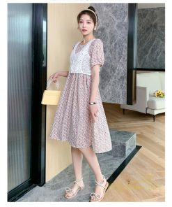 ワンピース | マタニティ 2点セット シフォン レディース マタニティウェア ママ服 妊婦服 産前 薄手 カジュアル 膝丈 産後 かわいい