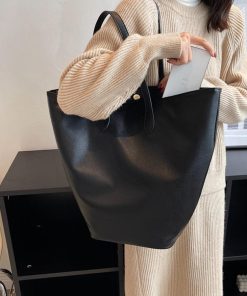 トートバッグ | PUレザー大容量 レトロ