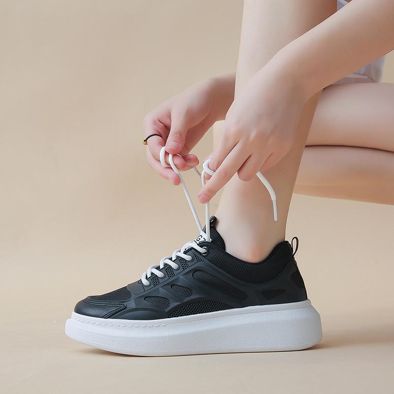 スニーカー | レディースシューズ レースアップ ローカット 厚底靴 履きやすい カジュアルシューズ フラットシューズ ローカットシューズ