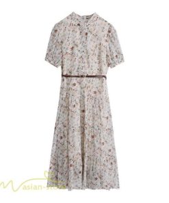 ミディアム | ワンピース レディース 着痩せ Aラインワンピース サマーワンピース 春 夏 ミディアムワンピース 上品 大きいサイズ 花柄 フレア 上品 20代 30代 半袖 40代