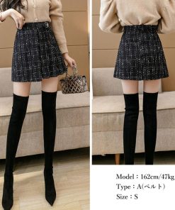 ミニスカート | ツイード風ミニスカートインナーパンツ付き