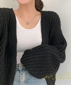 カーディガン | ニット2022秋冬 レディース 羽織り アウター パフスリーブ 長袖 セーター ニット 大人 通学通勤 20代50代 無地 トップス