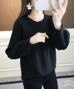 ニット・セーター | 求心編みニットトップスパフスリーブ 韓国