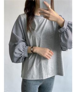 tシャツ・カットソー | Tシャツ 長袖 レディース カジュアル レイヤード カットソー シャツ 異素材 切り替え トップス Tシャツ ブラウス 20代 重ね着 30代 秋物 50代 ゆったり