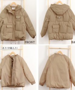 ジャケット・ブルゾン | 中綿フェイクダウンジャケット フード付き